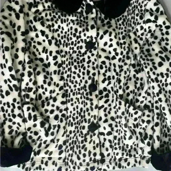 Vintage made in the USA size 5/6 little girl 80s Dalmatian print coat jacket - Picture 4 of 5